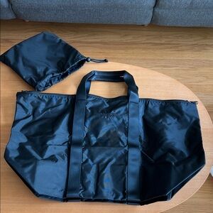 Tumi Black Nylon Tote with Pouch